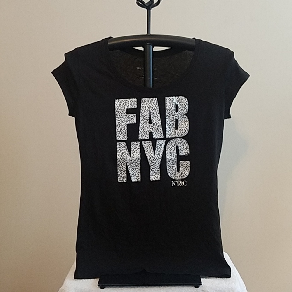 New York and Company Black Tee